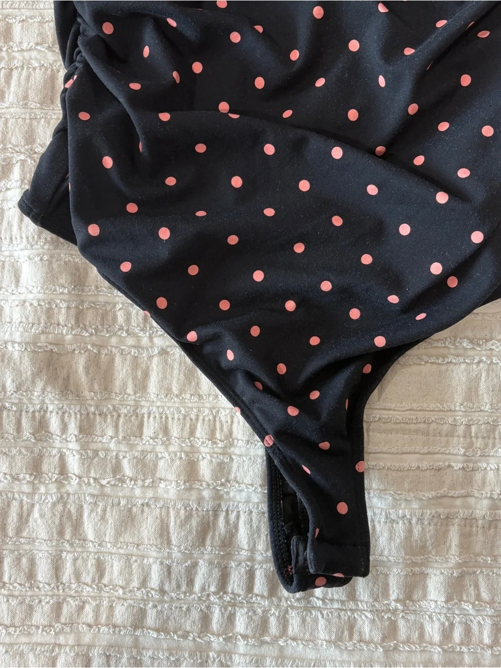 Free People Polka Dot Puff Sleeve Bodysuit Top - Pink Dots